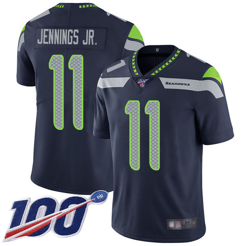 Seattle Seahawks Limited Navy Blue Men Gary Jennings Jr. Home Jersey NFL Football #11 100th Season Vapor Untouchable->youth nfl jersey->Youth Jersey